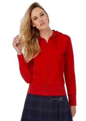 Толстовка женская Hooded Full Zip белая — фото 5