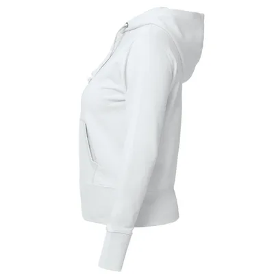 Толстовка женская Hooded Full Zip белая — фото 2