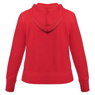 Толстовка женская Hooded Full Zip красная — фото 3