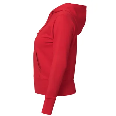 Толстовка женская Hooded Full Zip красная — фото 2