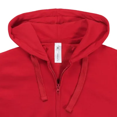 Толстовка женская Hooded Full Zip красная — фото 4