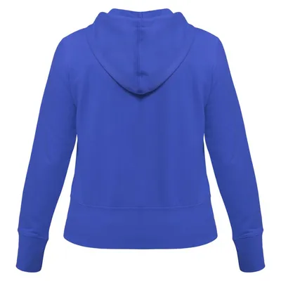 Толстовка женская Hooded Full Zip ярко-синяя — фото 3