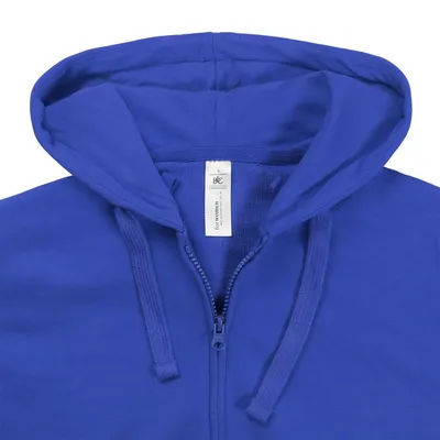 Толстовка женская Hooded Full Zip ярко-синяя — фото 4
