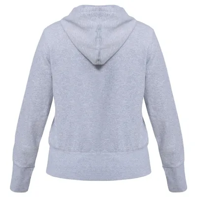 Толстовка женская Hooded Full Zip серый меланж — фото 3