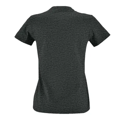 Футболка женская Imperial Fit Women, черный меланж — фото 2