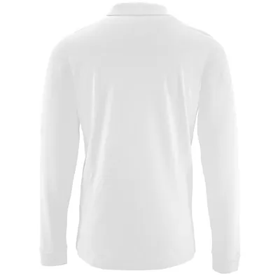 Рубашка поло мужская с длинным рукавом Perfect LSL Men, белая — фото 2