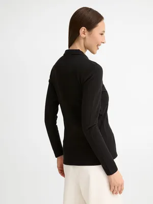Рубашка поло женская с длинным рукавом Perfect LSL Women, черная — фото 6