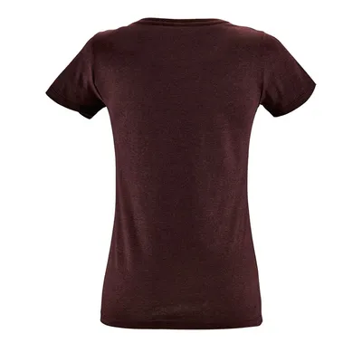 Футболка женская Regent Fit Women, бордовый меланж — фото 2