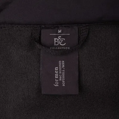 Куртка мужская Hooded Softshell черная — фото 8