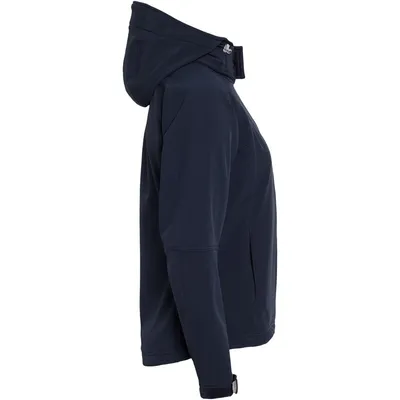 Куртка женская Hooded Softshell темно-синяя — фото 2