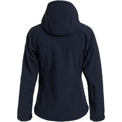 Куртка женская Hooded Softshell темно-синяя — фото 3