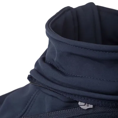 Куртка женская Hooded Softshell темно-синяя — фото 4