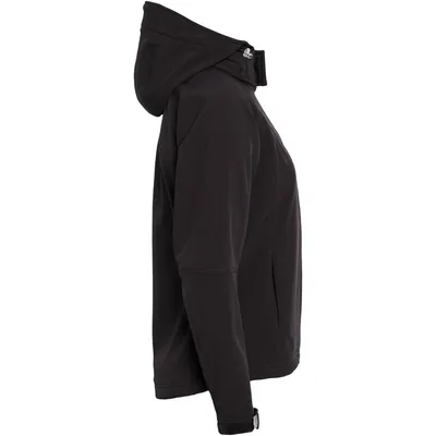 Куртка женская Hooded Softshell черная — фото 2