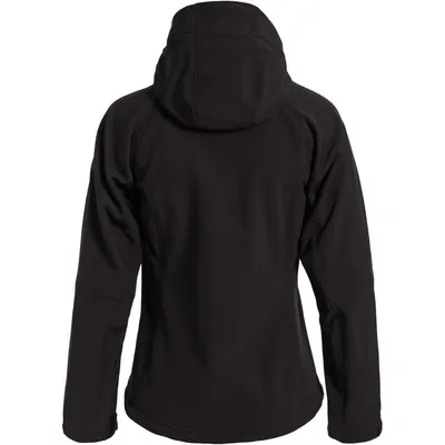 Куртка женская Hooded Softshell черная — фото 3