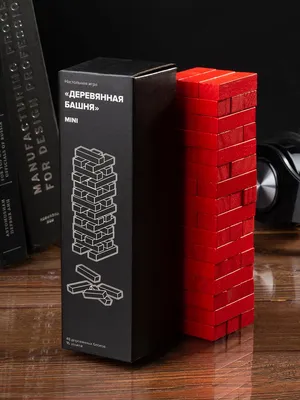 Игра «Деревянная башня мини», красная — фото 6