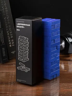 Игра «Деревянная башня мини», синяя — фото 5