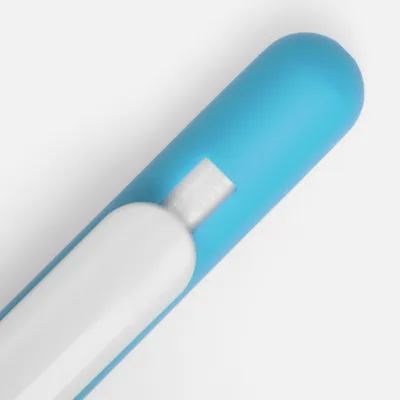 Ручка шариковая Swiper Soft Touch, голубая с белым — фото 3