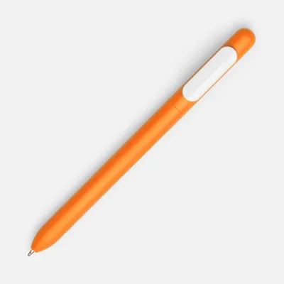 Ручка шариковая Swiper Soft Touch, неоново-оранжевая с белым — фото 2