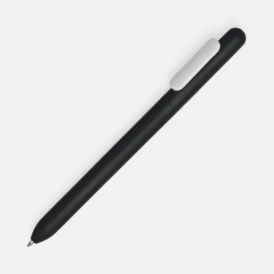 Ручка шариковая Swiper Soft Touch, черная с белым