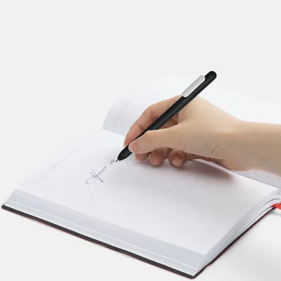 Ручка шариковая Swiper Soft Touch, черная с белым — фото 4