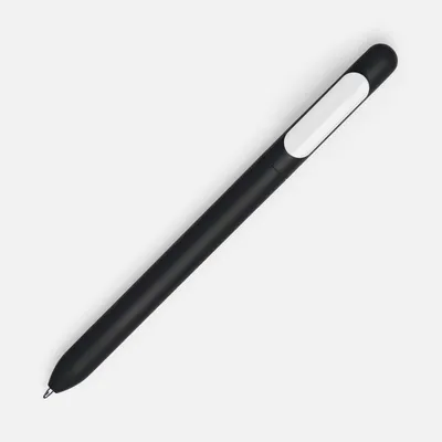 Ручка шариковая Swiper Soft Touch, черная с белым — фото 2