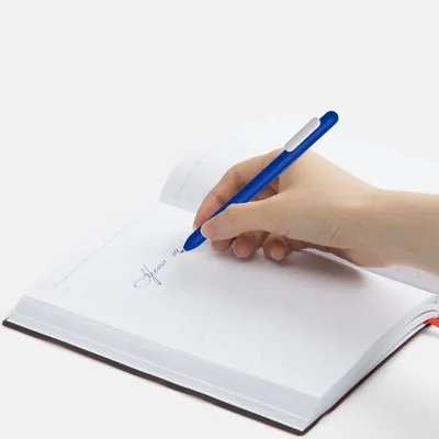 Ручка шариковая Swiper Soft Touch, синяя с белым — фото 4