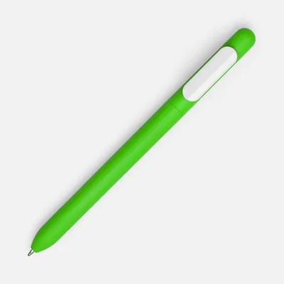 Ручка шариковая Swiper Soft Touch, зеленая с белым — фото 2