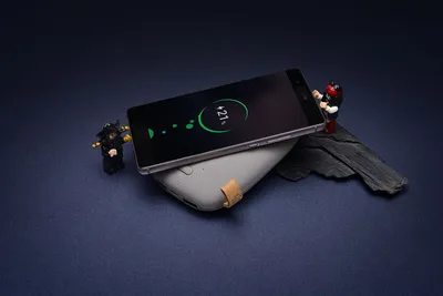 Аккумулятор с беспроводной зарядкой Pebble Wireless 9000 мАч, серый — фото 8