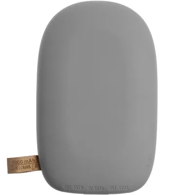 Аккумулятор с беспроводной зарядкой Pebble Wireless 9000 мАч, серый — фото 2