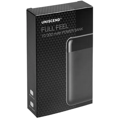 Внешний аккумулятор Uniscend Full Feel 10000 мАч с индикатором, черный — фото 9