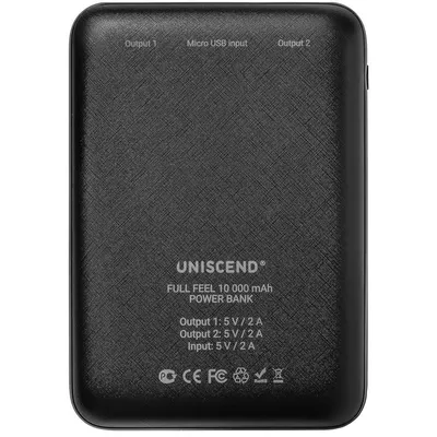 Внешний аккумулятор Uniscend Full Feel 10000 мАч с индикатором, черный — фото 4