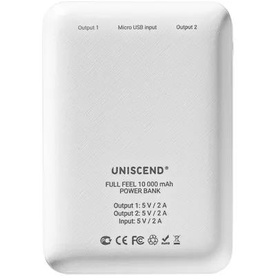 Внешний аккумулятор Uniscend Full Feel 10000 мАч с индикатором, белый — фото 4