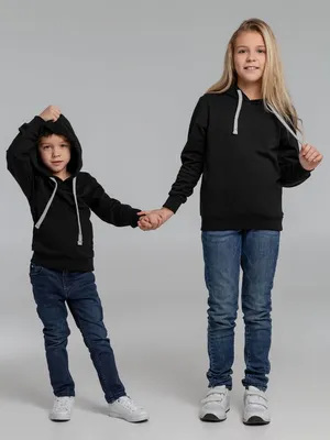 Толстовка с капюшоном детская Kirenga Kids, черная — фото 12