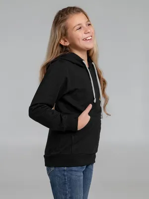 Толстовка с капюшоном детская Kirenga Kids, черная — фото 7
