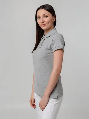 Рубашка поло женская Virma Premium Lady, серый меланж — фото 7