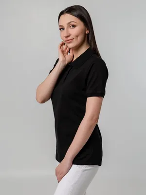 Рубашка поло женская Virma Stretch Lady, черная — фото 7