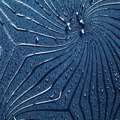 Зонт-трость Magic с проявляющимся цветочным рисунком, темно-синий — фото 4