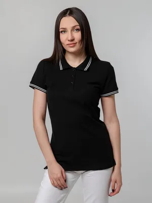 Рубашка поло женская Virma Stripes Lady, черная — фото 6