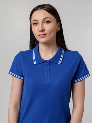 Рубашка поло женская Virma Stripes Lady, ярко-синяя — фото 9