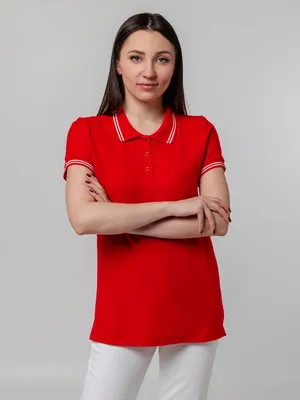 Рубашка поло женская Virma Stripes Lady, красная — фото 6