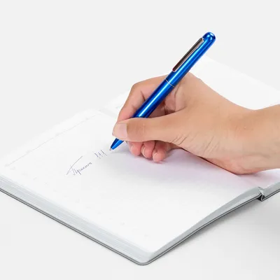 Ручка шариковая Scribo, синяя — фото 4