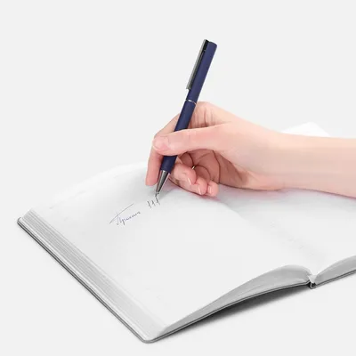 Ручка шариковая Blade Soft Touch, синяя — фото 4