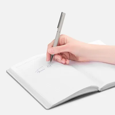 Ручка шариковая Blade Soft Touch, серая — фото 4