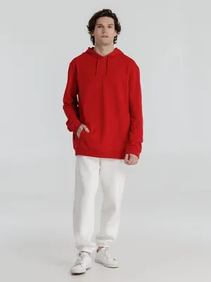 Толстовка с капюшоном унисекс Hoodie, красная — фото 8