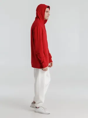 Толстовка с капюшоном унисекс Hoodie, красная — фото 9