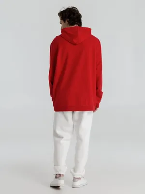 Толстовка с капюшоном унисекс Hoodie, красная — фото 10