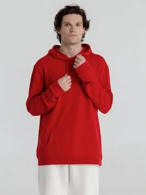 Толстовка с капюшоном унисекс Hoodie, красная — фото 6