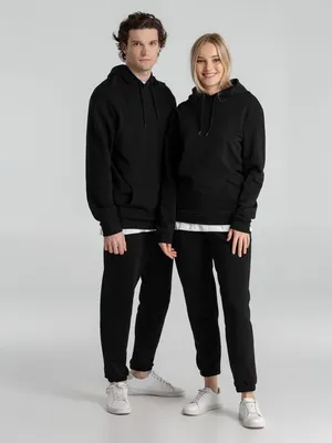 Толстовка с капюшоном унисекс Hoodie, черная — фото 14