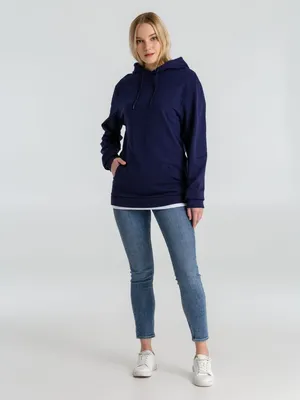 Толстовка с капюшоном унисекс Hoodie, темно-синяя — фото 8