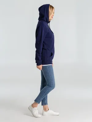 Толстовка с капюшоном унисекс Hoodie, темно-синяя — фото 9